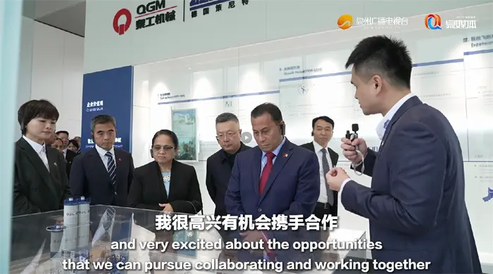 Mari bekerja sama untuk membangun masa depan infrastruktur! Wakil Presiden Mikronesia mengunjungi QGM Machinery