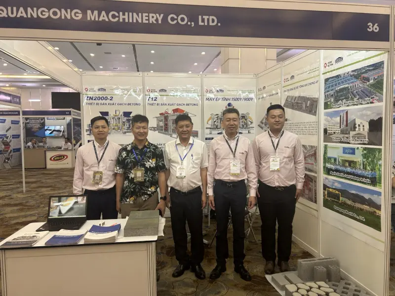 Memperdalam Pijakannya di Infrastruktur Asia Tenggara! Quangong Machinery Co., Ltd. Bersinar di Pameran Beton Vietnam 2026